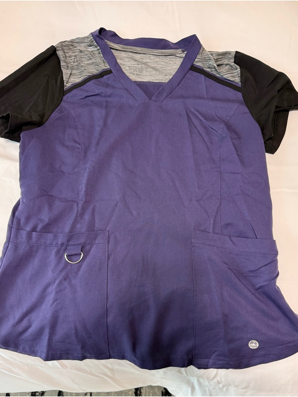 RBX Purple and Gray Athletic V-Neck Top